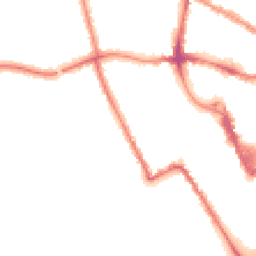 Night-time road noise heatmap for MK40 1DY
