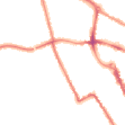 Night-time road noise heatmap for MK40 1EA