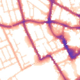 Daytime road noise heatmap for MK40 1EG