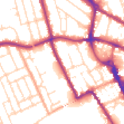 Daytime road noise heatmap for MK40 1EJ