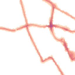 Night-time road noise heatmap for MK40 1EL