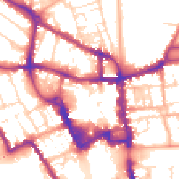 Daytime road noise heatmap for MK40 1EP
