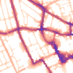 Daytime road noise heatmap for MK40 1EQ