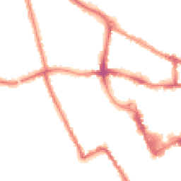 Night-time road noise heatmap for MK40 1EQ