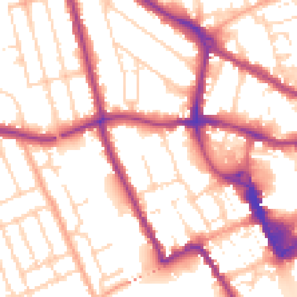 Daytime road noise heatmap for MK40 1FD