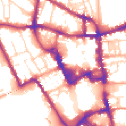 Daytime road noise heatmap for MK40 1HJ