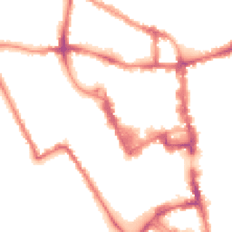 Night-time road noise heatmap for MK40 1HJ