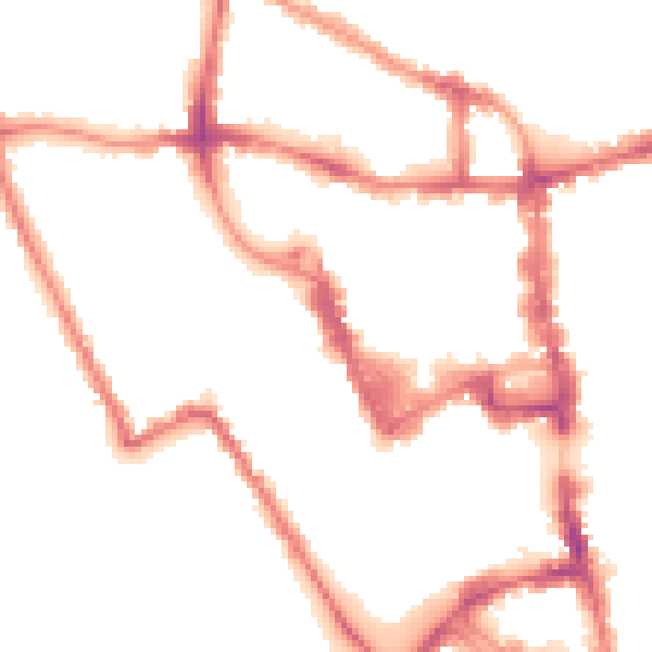 Night-time road noise heatmap for MK40 1HP