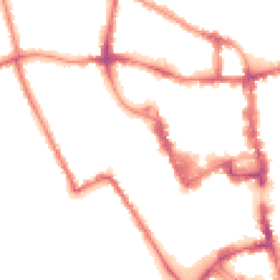Night-time road noise heatmap for MK40 1HS