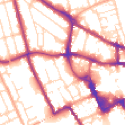 Daytime road noise heatmap for MK40 1JH
