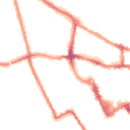 Night-time road noise heatmap for MK40 1JH