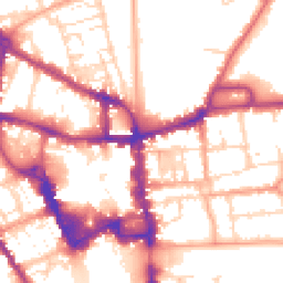 Daytime road noise heatmap for MK40 1NU