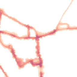 Night-time road noise heatmap for MK40 1NU