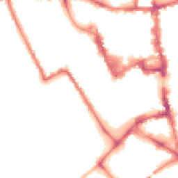 Night-time road noise heatmap for MK40 1QS