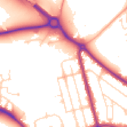 Daytime road noise heatmap for MK40 2BD