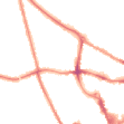 Night-time road noise heatmap for MK40 2BN