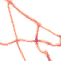 Night-time road noise heatmap for MK40 2BY