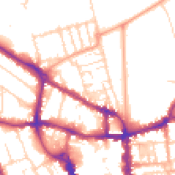 Daytime road noise heatmap for MK40 2JB