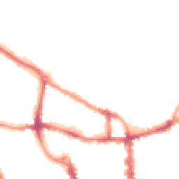 Night-time road noise heatmap for MK40 2JB