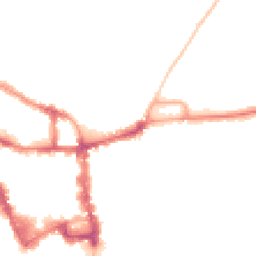 Night-time road noise heatmap for MK40 2NN
