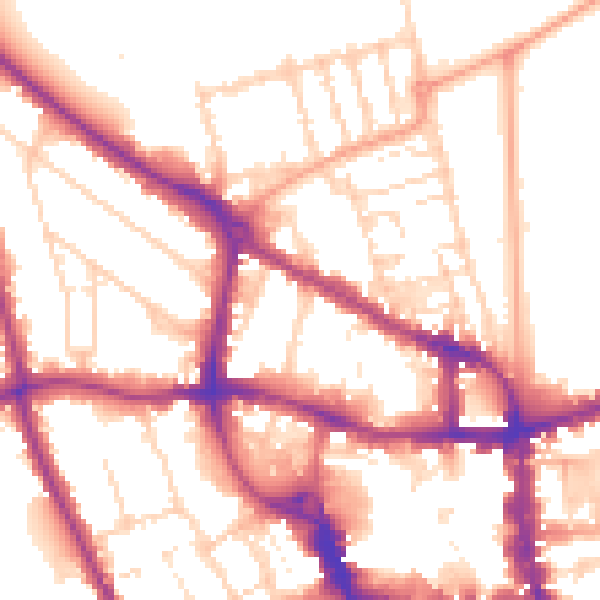 Daytime road noise heatmap for MK40 2RU