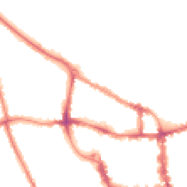Night-time road noise heatmap for MK40 2RU
