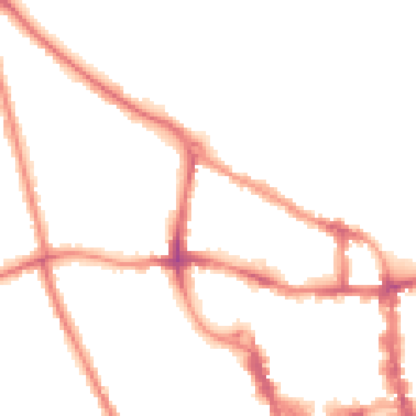 Night-time road noise heatmap for MK40 2SL