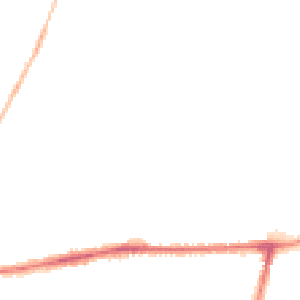 Night-time road noise heatmap for MK40 3AJ