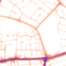 Daytime road noise heatmap for MK40 3AN