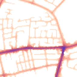 Daytime road noise heatmap for MK40 3BB