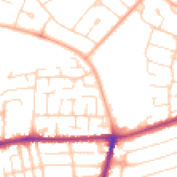 Daytime road noise heatmap for MK40 3BH