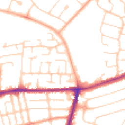 Daytime road noise heatmap for MK40 3BJ