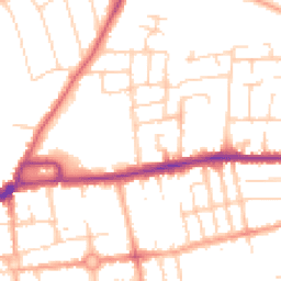 Daytime road noise heatmap for MK40 3BY