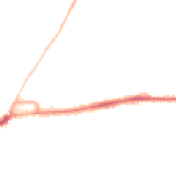 Night-time road noise heatmap for MK40 3BY