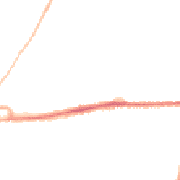 Night-time road noise heatmap for MK40 3DE