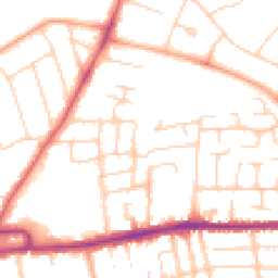 Daytime road noise heatmap for MK40 3DJ