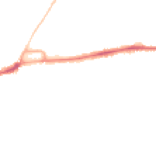 Night-time road noise heatmap for MK40 3QJ