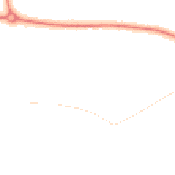Night-time road noise heatmap for MK40 4AD