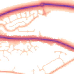 Daytime road noise heatmap for MK40 4AF