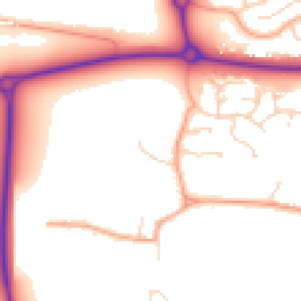 Daytime road noise heatmap for MK40 4AL