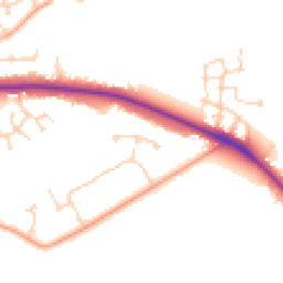 Daytime road noise heatmap for MK40 4AU
