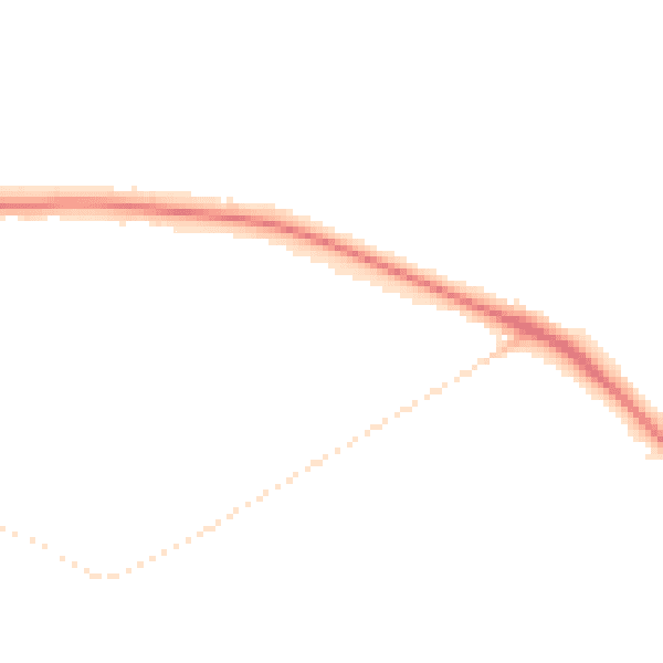 Night-time road noise heatmap for MK40 4AU