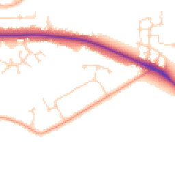 Daytime road noise heatmap for MK40 4AX