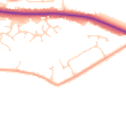 Daytime road noise heatmap for MK40 4BH