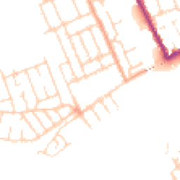 Daytime road noise heatmap for MK40 4EQ