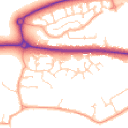 Daytime road noise heatmap for MK40 4QA