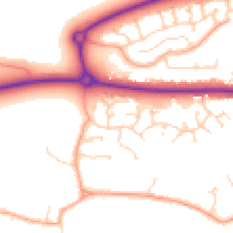 Daytime road noise heatmap for MK40 4QS