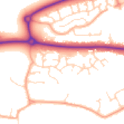 Daytime road noise heatmap for MK40 4QZ