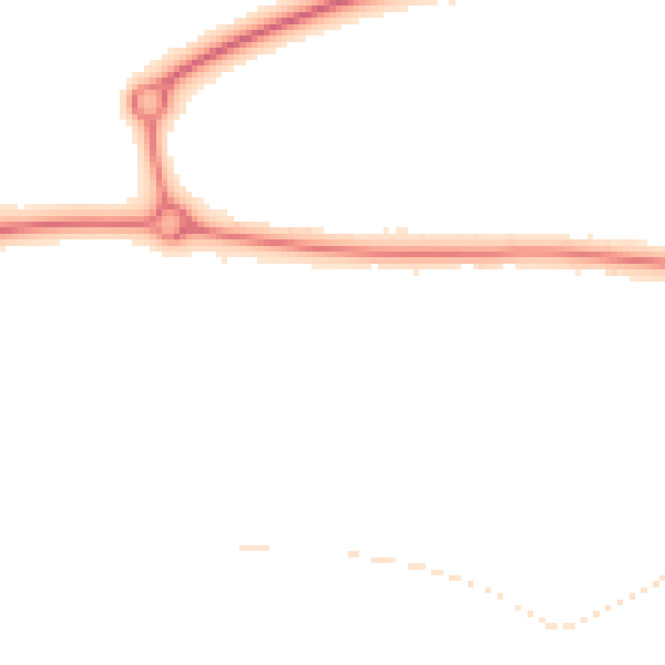 Night-time road noise heatmap for MK40 4QZ