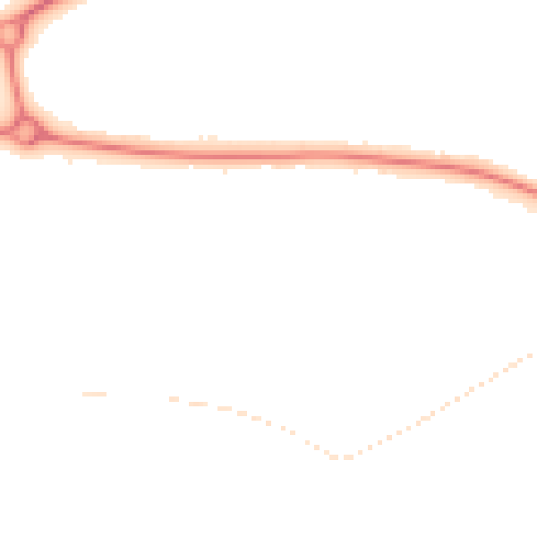 Night-time road noise heatmap for MK40 4RN